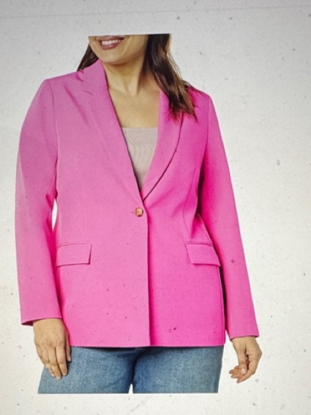 The Drop Hot Pink Blazer Jacket Barbiecore